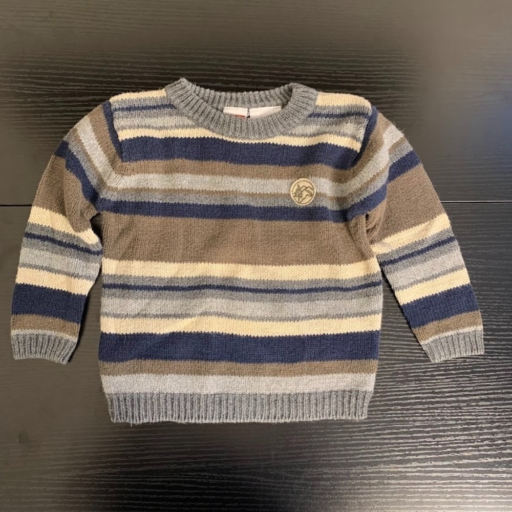 Vintage McKids McDonalds Striped Knit Pullover Sweater Baby‎ Boy 18 Months